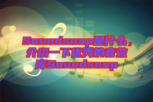 Soundsnap是什么，介紹一下優(yōu)秀的音效庫Soundsnap