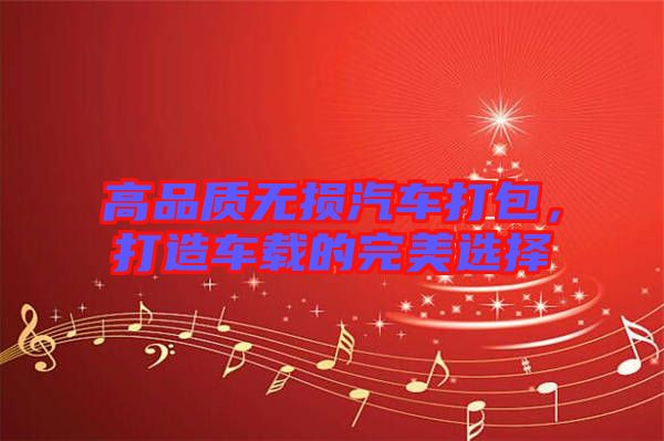 高品質(zhì)無損汽車打包，打造車載的完美選擇