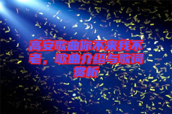 高安歌曲你不來我不老，歌曲介紹與歌詞賞析