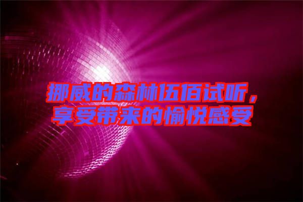 挪威的森林伍佰試聽，享受帶來(lái)的愉悅感受