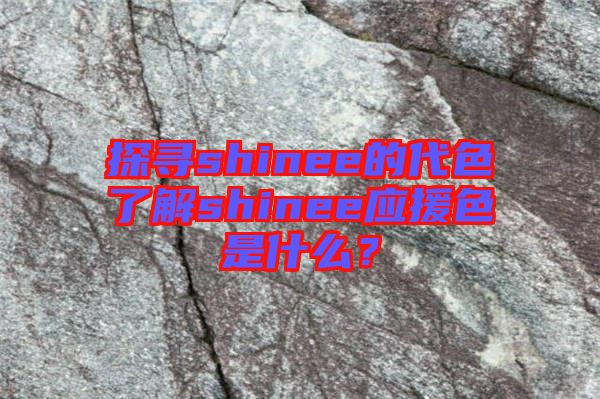 探尋shinee的代色了解shinee應(yīng)援色是什么？