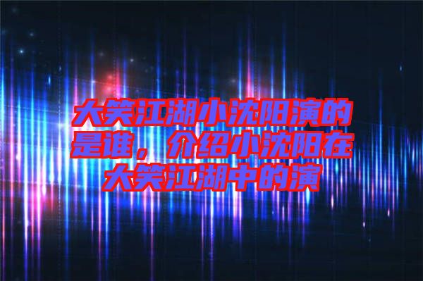 大笑江湖小沈陽(yáng)演的是誰(shuí)，介紹小沈陽(yáng)在大笑江湖中的演