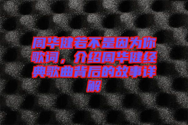 周華健若不是因為你歌詞，介紹周華健經(jīng)典歌曲背后的故事詳解