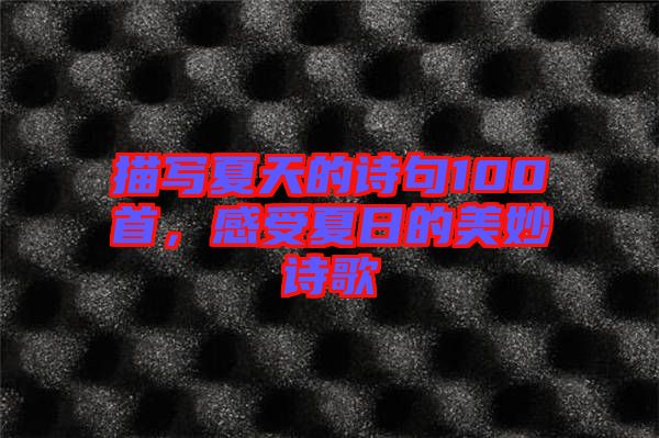 描寫夏天的詩句100首，感受夏日的美妙詩歌