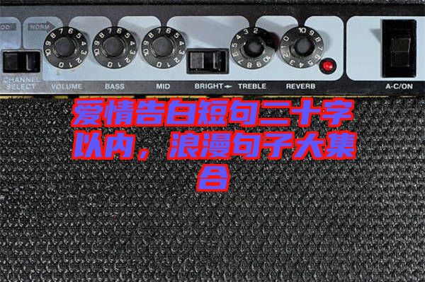 愛情告白短句二十字以內(nèi)，浪漫句子大集合