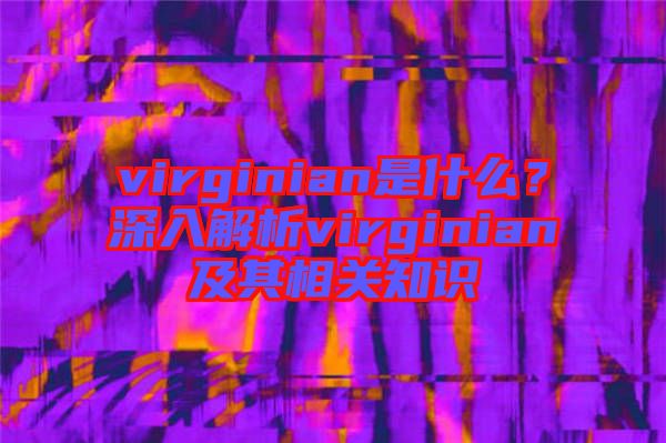 virginian是什么？深入解析virginian及其相關(guān)知識(shí)