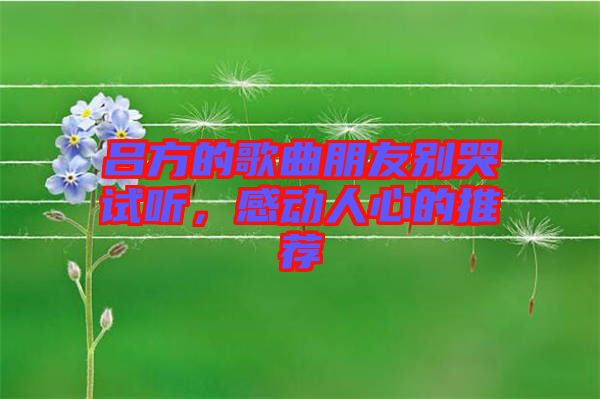 呂方的歌曲朋友別哭試聽，感動人心的推薦