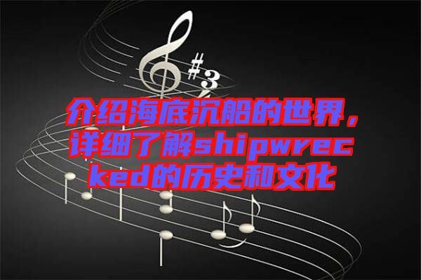 介紹海底沉船的世界，詳細了解shipwrecked的歷史和文化