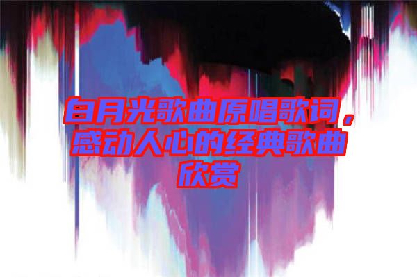 白月光歌曲原唱歌詞，感動(dòng)人心的經(jīng)典歌曲欣賞