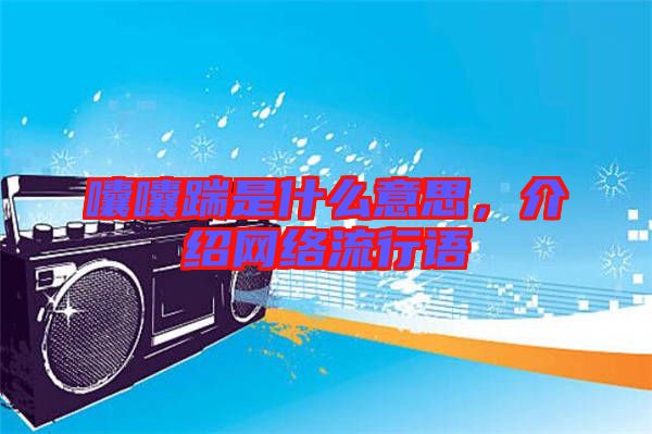 囔囔踹是什么意思，介紹網(wǎng)絡(luò)流行語