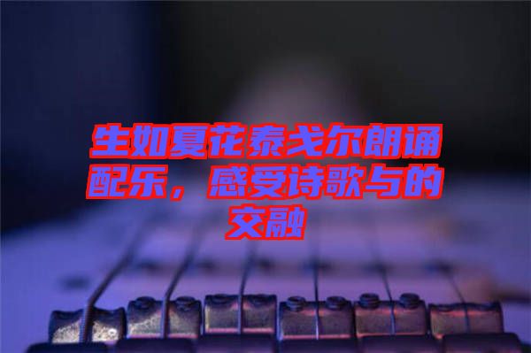 生如夏花泰戈?duì)柪收b配樂，感受詩歌與的交融