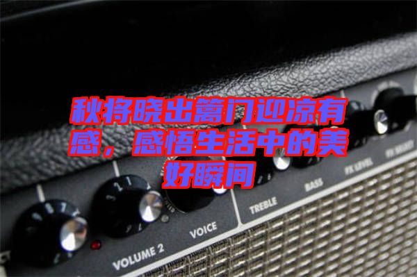秋將曉出籬門迎涼有感，感悟生活中的美好瞬間