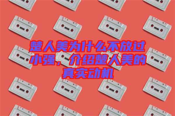 楚人美為什么不放過小強，介紹楚人美的真實動機
