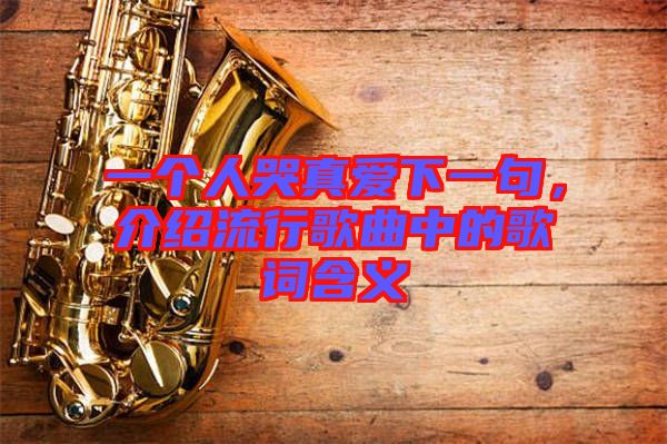 一個(gè)人哭真愛(ài)下一句，介紹流行歌曲中的歌詞含義