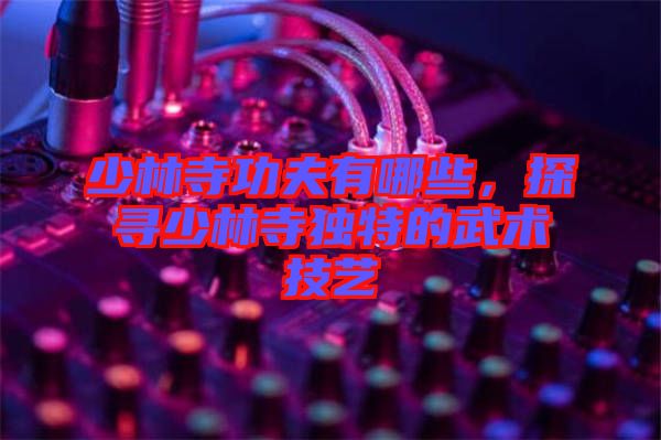 少林寺功夫有哪些，探尋少林寺獨(dú)特的武術(shù)技藝