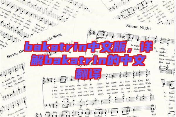 bakatrin中文版，詳解bakatrin的中文翻譯