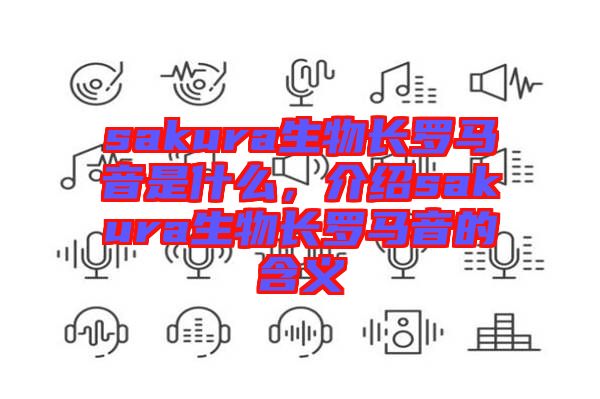 sakura生物長(zhǎng)羅馬音是什么，介紹sakura生物長(zhǎng)羅馬音的含義