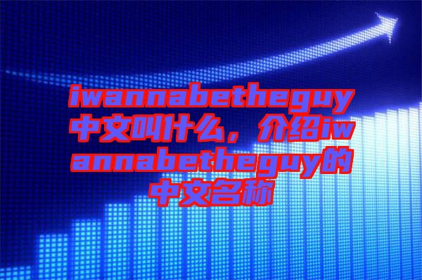 iwannabetheguy中文叫什么，介紹iwannabetheguy的中文名稱