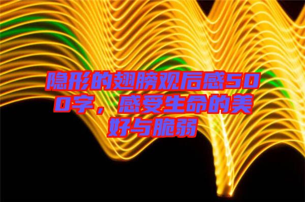 隱形的翅膀觀后感500字，感受生命的美好與脆弱