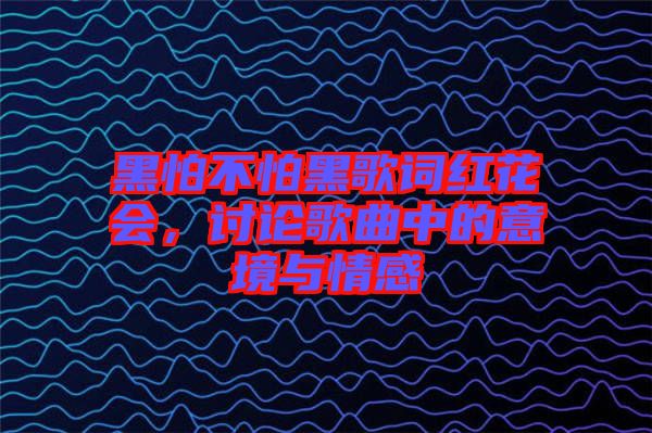 黑怕不怕黑歌詞紅花會，討論歌曲中的意境與情感
