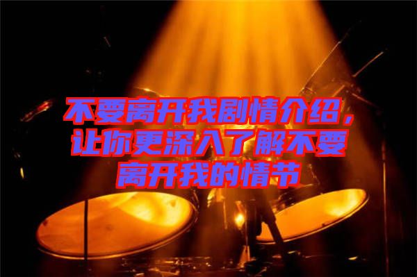 不要離開我劇情介紹，讓你更深入了解不要離開我的情節(jié)
