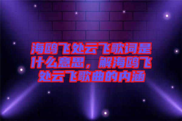 海鷗飛處云飛歌詞是什么意思，解海鷗飛處云飛歌曲的內(nèi)涵