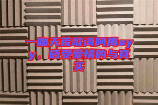 一吻天荒歌詞阿禹ayy，感受愛情的與真實