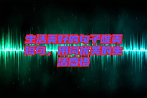 生活美好的句子唯美短句，用詞優(yōu)美的生活感悟