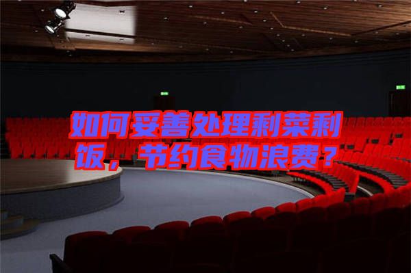如何妥善處理剩菜剩飯，節(jié)約食物浪費(fèi)？