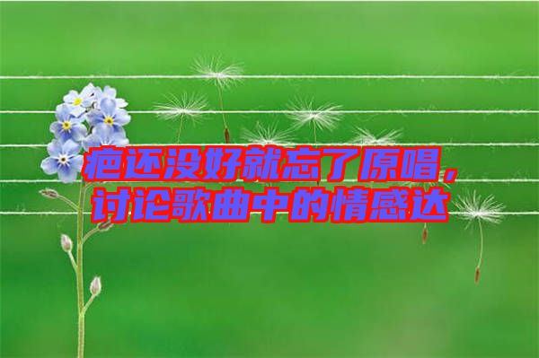 疤還沒好就忘了原唱，討論歌曲中的情感達