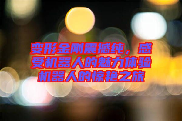 變形金剛震撼純，感受機器人的魅力體驗機器人的驚艷之旅