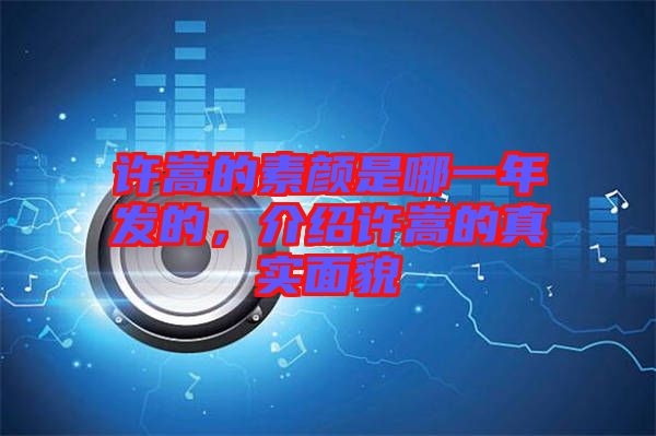 許嵩的素顏是哪一年發(fā)的，介紹許嵩的真實(shí)面貌