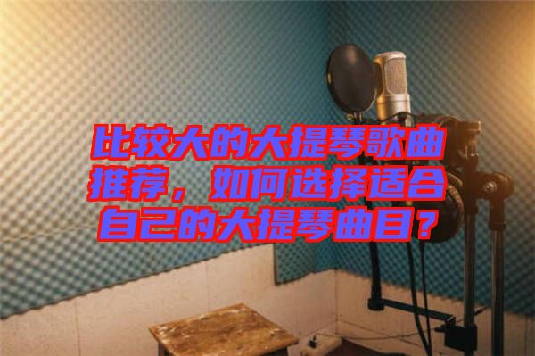 比較大的大提琴歌曲推薦，如何選擇適合自己的大提琴曲目？