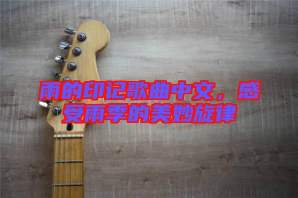 雨的印記歌曲中文，感受雨季的美妙旋律