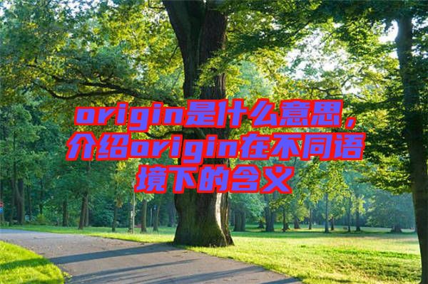 origin是什么意思，介紹origin在不同語境下的含義