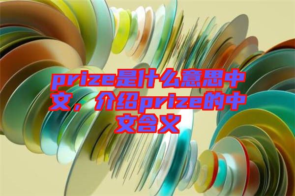 prize是什么意思中文，介紹prize的中文含義