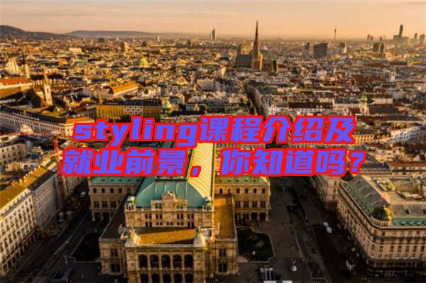 styling課程介紹及就業(yè)前景，你知道嗎？