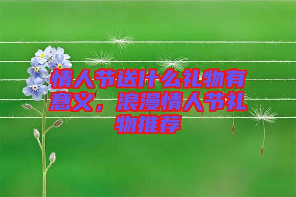 情人節(jié)送什么禮物有意義，浪漫情人節(jié)禮物推薦