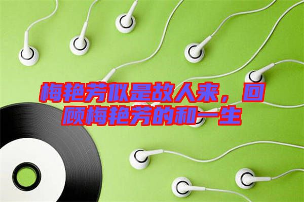 梅艷芳似是故人來，回顧梅艷芳的和一生