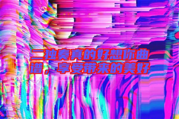 二獨(dú)奏真的好想你曲譜，享受帶來的美好