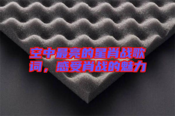 空中最亮的星肖戰(zhàn)歌詞，感受肖戰(zhàn)的魅力