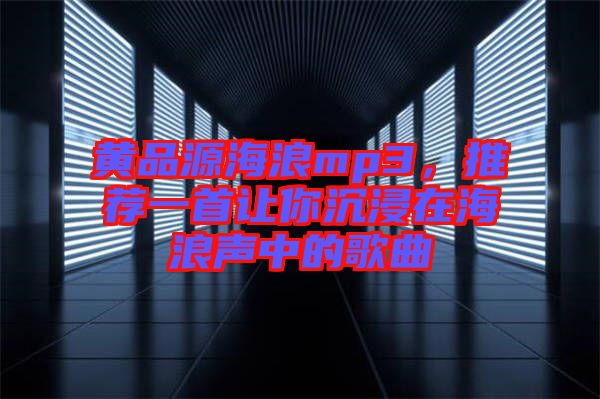 黃品源海浪mp3，推薦一首讓你沉浸在海浪聲中的歌曲