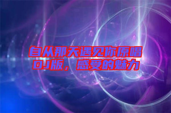 自從那天遇見你原唱DJ版，感受的魅力
