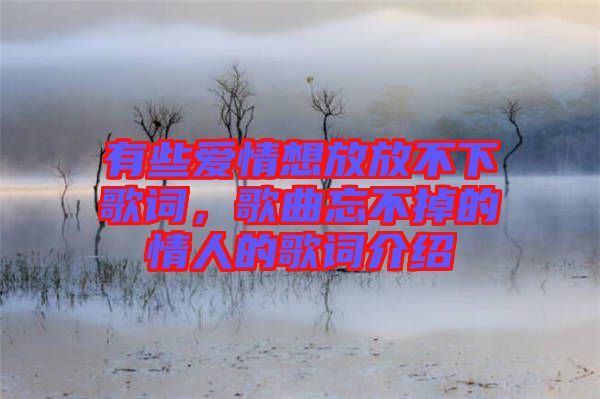 有些愛情想放放不下歌詞，歌曲忘不掉的情人的歌詞介紹