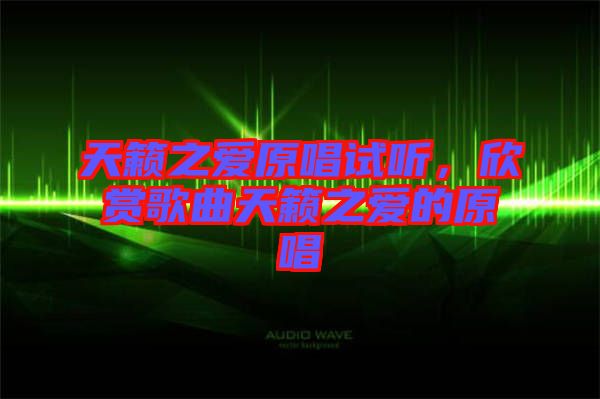 天籟之愛原唱試聽，欣賞歌曲天籟之愛的原唱