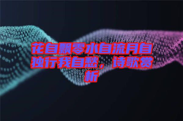 花自飄零水自流月自獨(dú)行我自愁，詩歌賞析