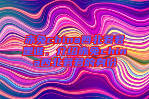 赤兔china西北君君是誰，介紹赤兔china西北君君的身份