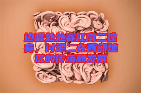 邊疆處處賽江南二獨奏，討論二在西部地區(qū)的傳承和發(fā)展
