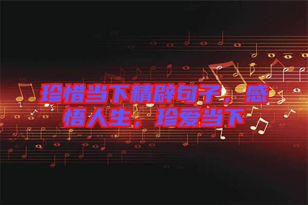 珍惜當(dāng)下精辟句子，感悟人生，珍愛當(dāng)下