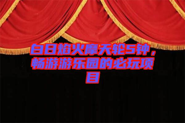 白日焰火摩天輪5鐘，暢游游樂園的必玩項目